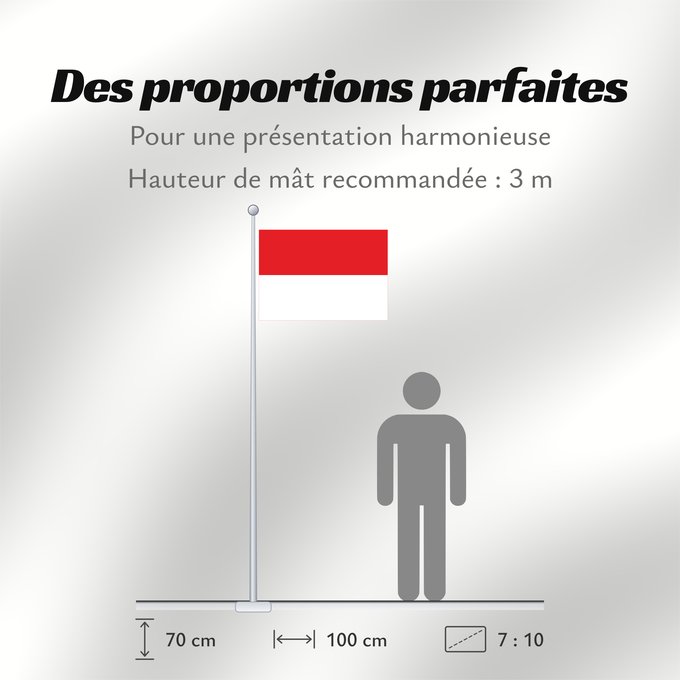Proportions du drapeau : Hesse Hessen Assia