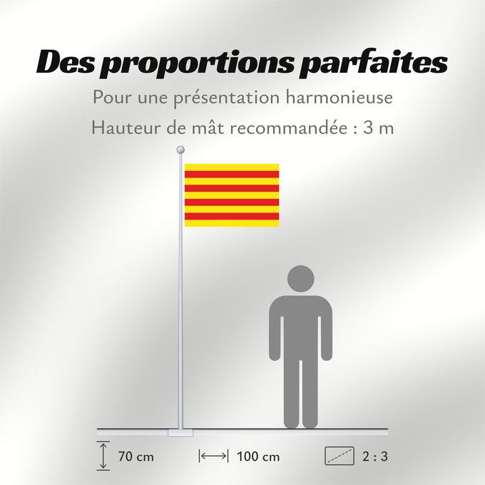 Proportions du drapeau : Catalonia	The senyera	La seniera	La señera	Die senyera	Dell  Aragón  traslitterata in spagnolo come señera	La senyera	La Senjera