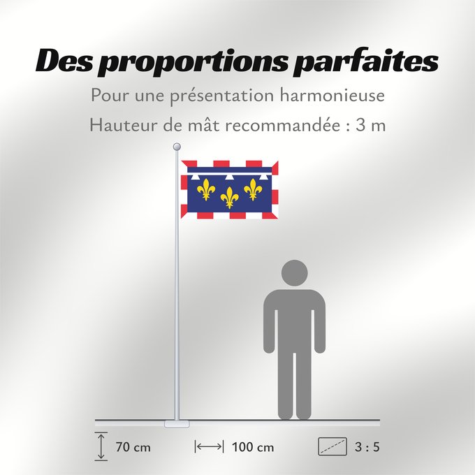 Proportions du drapeau : Centre-Val de Loire	Unofficial flag of Centre  region  in France	Non-officiel de la région Centre-Val de Loire en France	Centro	Centre	Banniel anofisiel Kreiz-Traoñ al Liger e Frañs