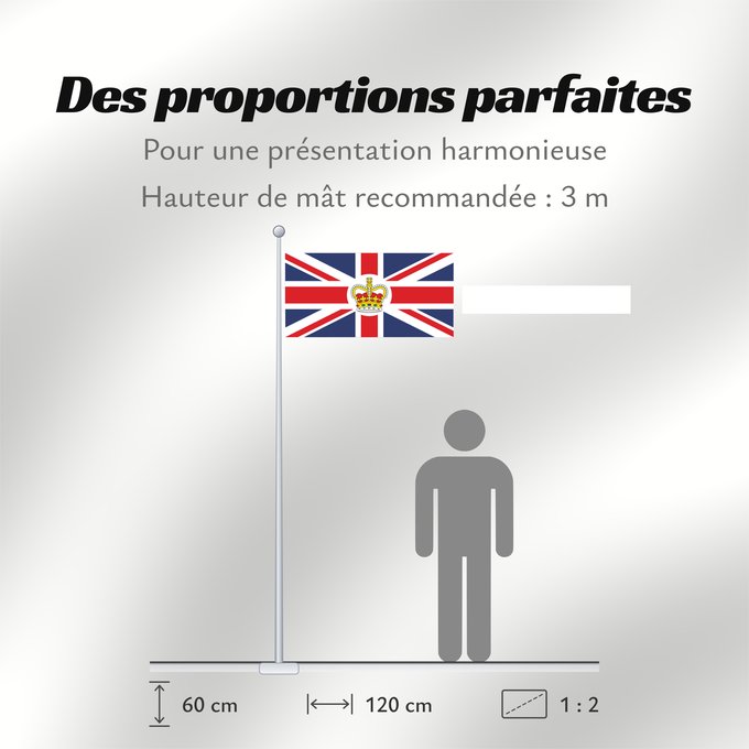 Proportions du drapeau : British Consular Ensign