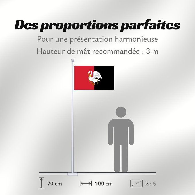 Proportions du drapeau : Buckinghamshire