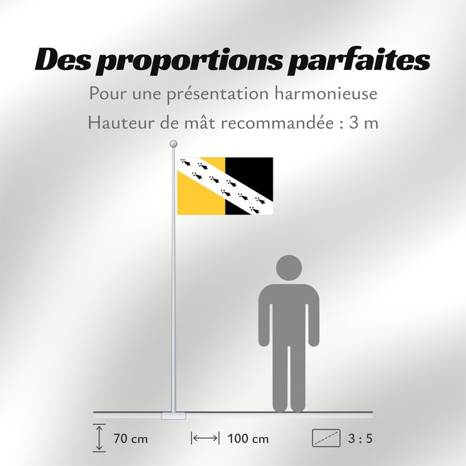 Proportions du drapeau : Norfolk