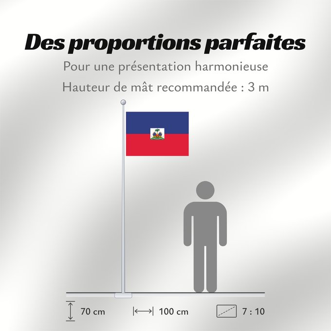 Proportions du drapeau : Haiti  civil	Haiti	Haïti	Haití