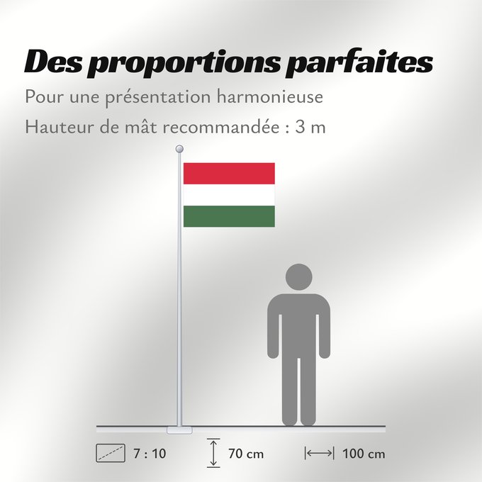Proportions du drapeau : Hungary	Hongrie	Hungría	Ungarn	Dell Ungheria	Hongarije	Hungria	Węgier	Знаме на Унгария	Banniel Hungaria	Maďarská vlajka	Ungarns	Σημαία της Ουγγαρίας	Hungario	Ungari lipp	Unkarin	HUngáire	Mađarske	Magyarország	Hungaria	ハンガリーの国旗	Hungariae	Vengrijos	Ungārija