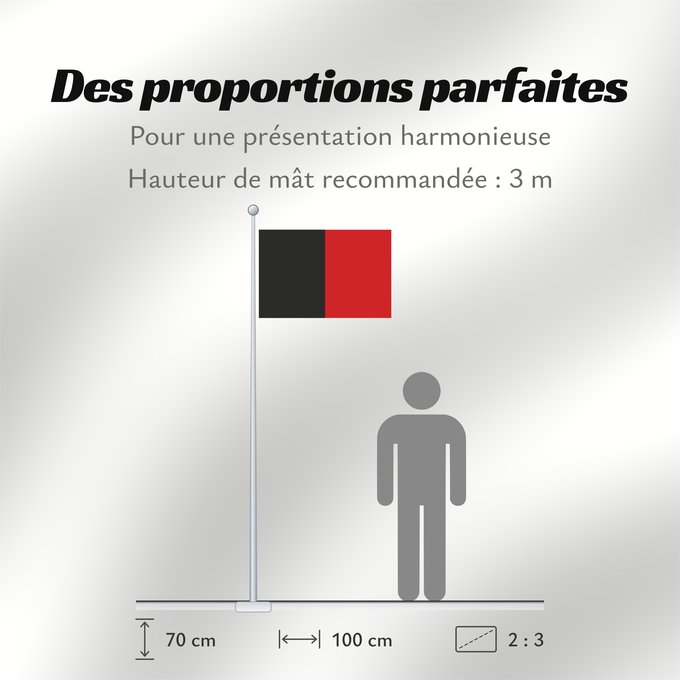 Proportions du drapeau : Aosta, Aoste