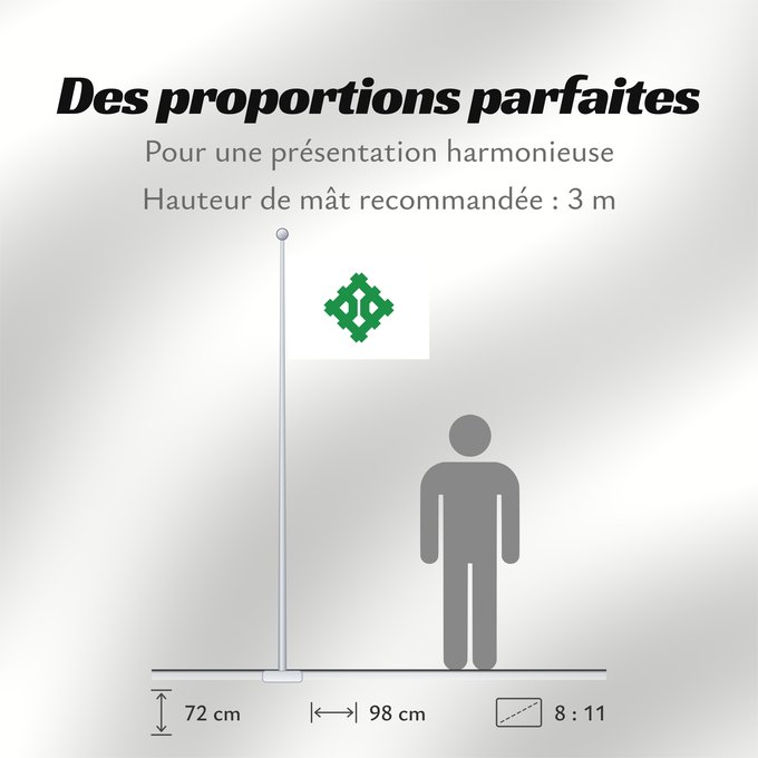 Proportions du drapeau : Hukui [Fukui]