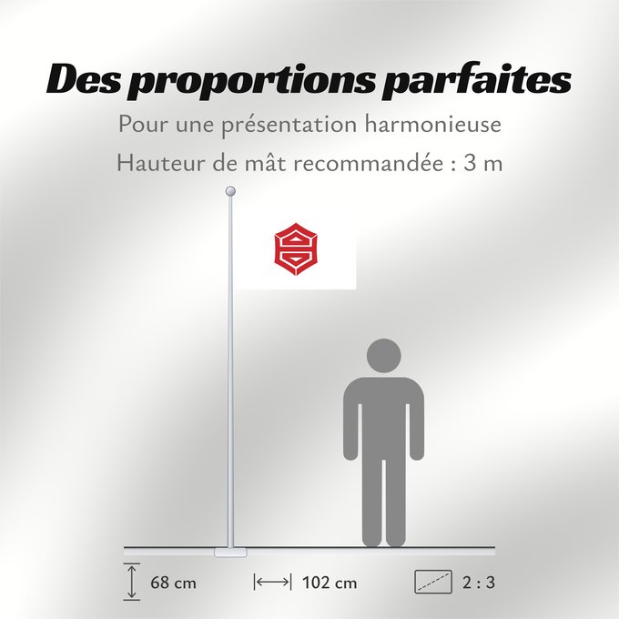Proportions du drapeau :  Kôti [Kochi]