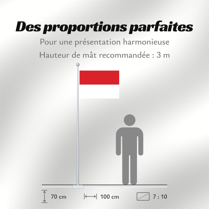 Proportions du drapeau : Monaco	Mónaco	Monako	Сцяг Манака	Monacos	پرچم موناکو	Bandêa de Mu̍negu	Monaka	Прапор Монако