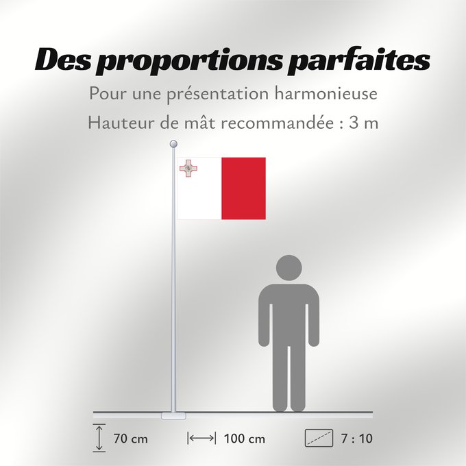 Proportions du drapeau : Malta	Malte	Сцяг Мальты	Maltas	Ta  Malta	Флаг Мальты	Прапор Мальти