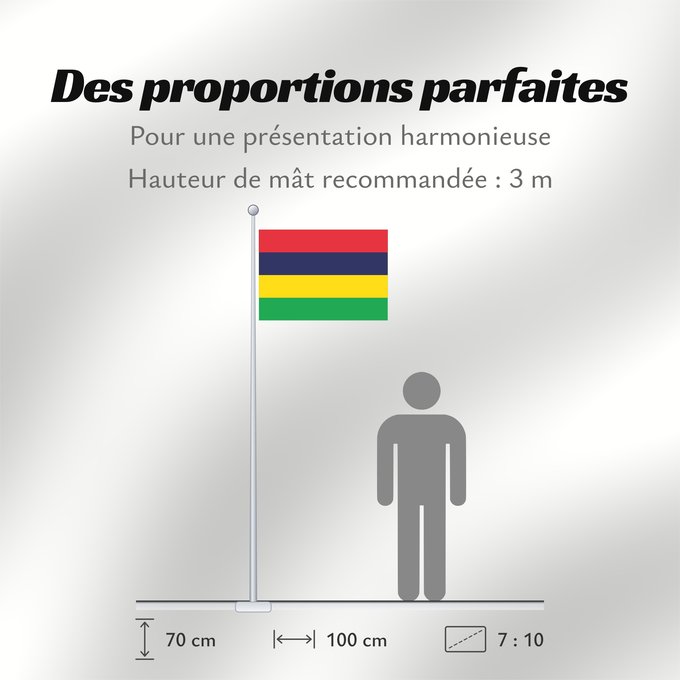 Proportions du drapeau : Mauritius	Maurice	Mauricio	মরিশাসের জাতীয় পতাকা।	Прапор Маврикію