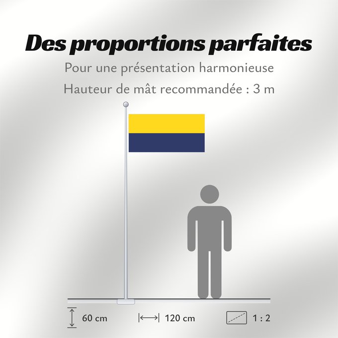 Proportions du drapeau : Perlis Perlis, Malaysia