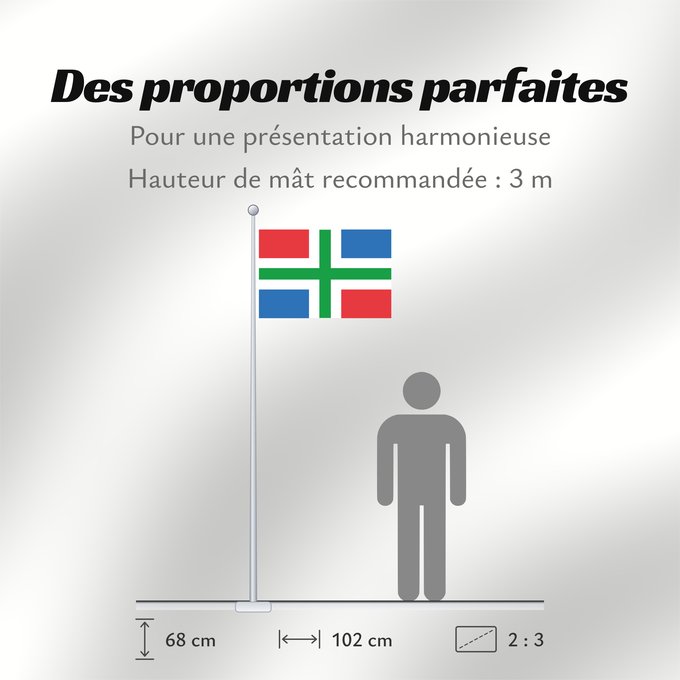 Proportions du drapeau : Groningen	Province of Groningen, Netherlands	Groningue	Groninga