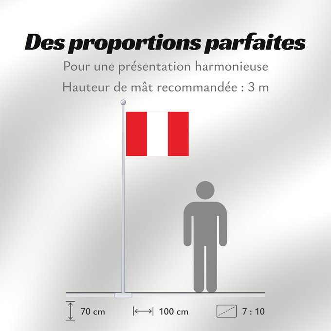 Proportions du drapeau : Peru	Pérou	Perú	Perù	Piruw wiphala	Perus	Piruwpa unanchan	Флаг Перу