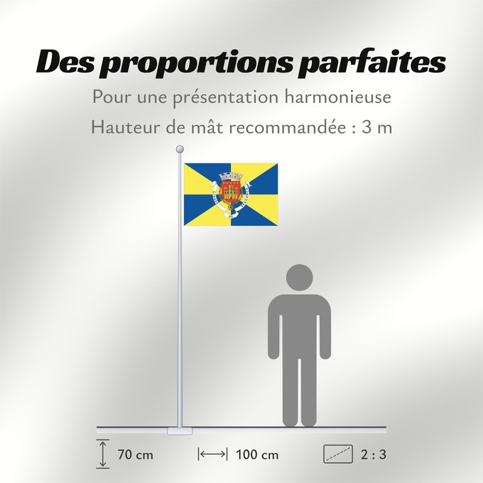 Proportions du drapeau : Bragança