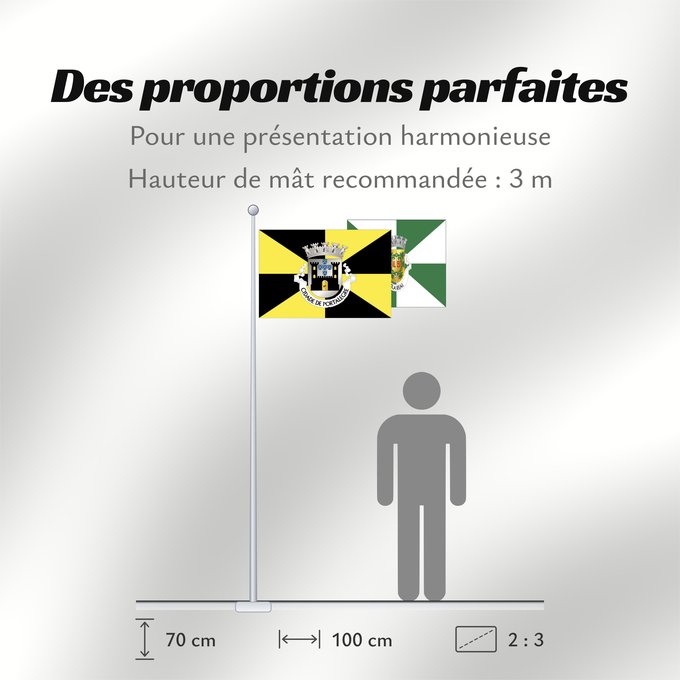 Proportions du drapeau : Portalegre