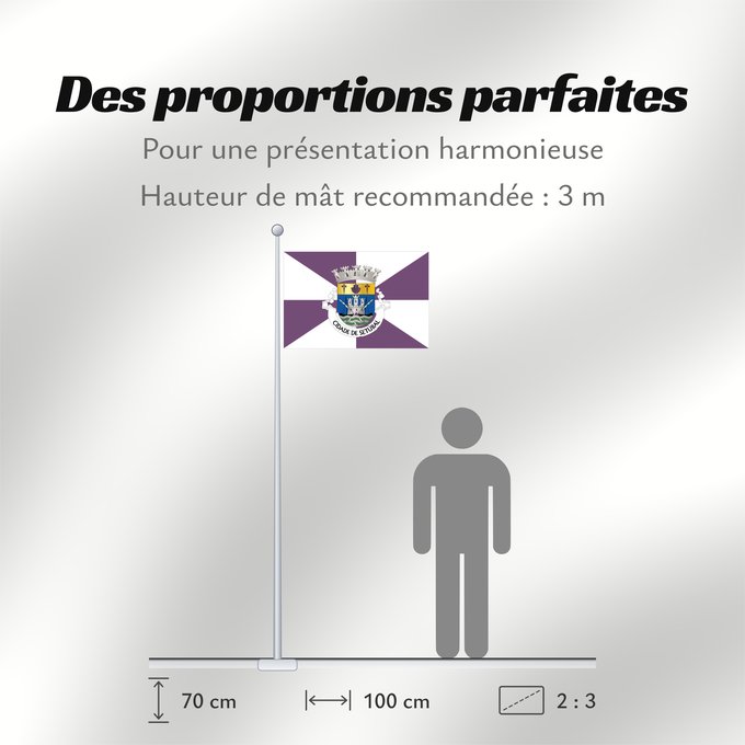Proportions du drapeau : Setúbal