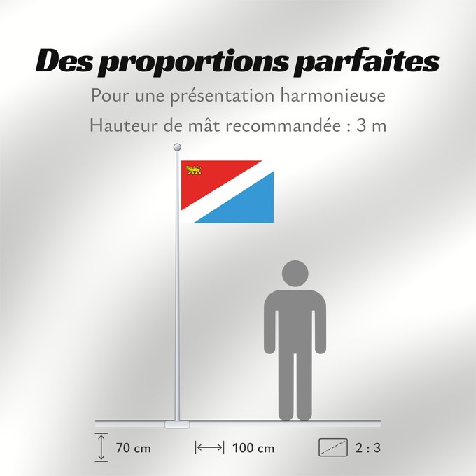 Proportions du drapeau : Primorsky Krai	Kraï du Primorie	 Krai de Primorie	Primorski Krai