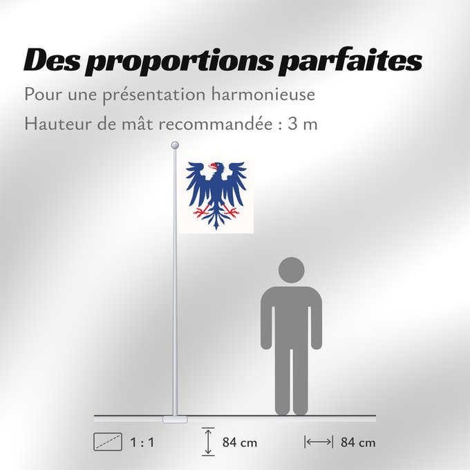Proportions du drapeau : Värmlands län
