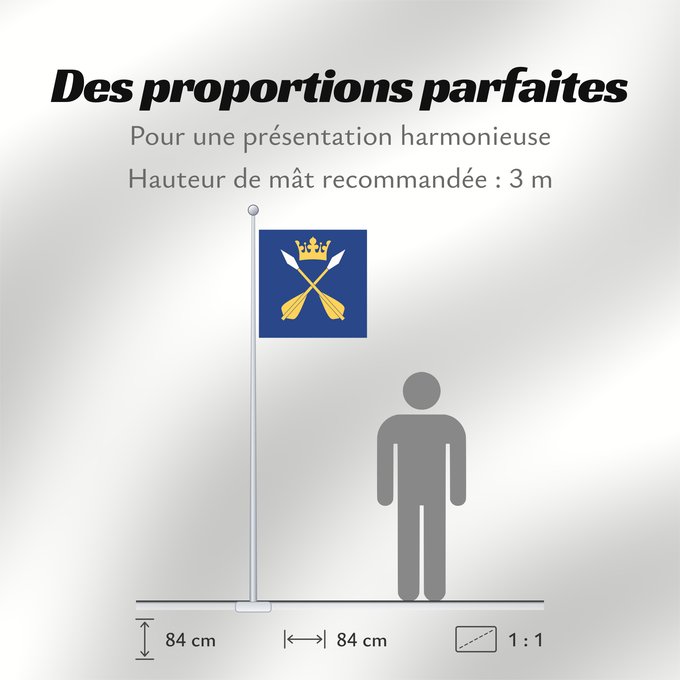 Proportions du drapeau : Dalarnas län