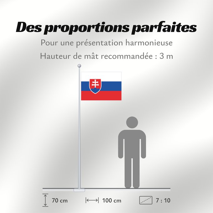 Proportions du drapeau : Slovakia Slovakia. Image from here, colors Slovaquie Eslovaquia Slowakei Slovacchia Slowakije Eslováquia Słowacji Сцяг Славакіі Национално знаме на Словакия Slovačke Slovenská vlajka Slovakiets Σημαία της Σλοβακίας Slovaki lipp Slovakian Slóvaice Szlováki