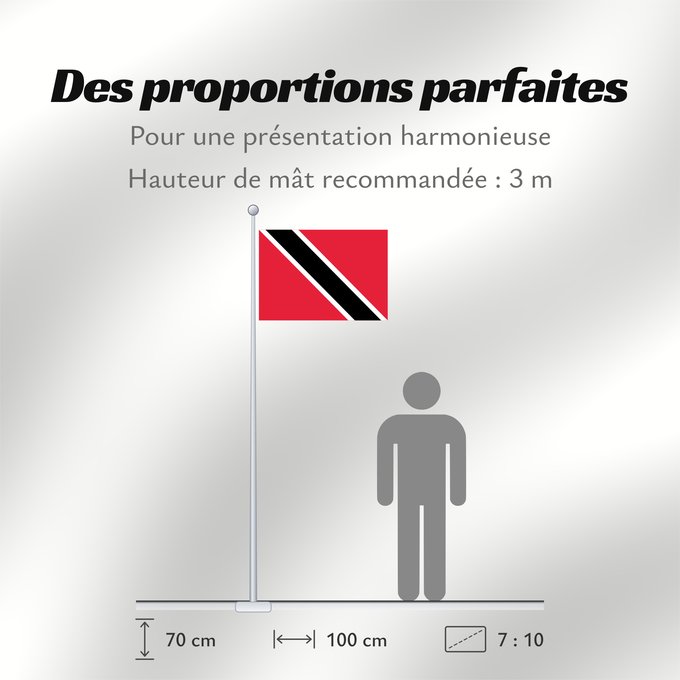Proportions du drapeau : Trinidad and Tobago	Trinité-et-Tobago	Trinidad y Tobago	Trinidad und Tobago	Trinidad e Tobago	Trinidad en Tobago	Trindade e Tobago	Trynidadu i Tobago	Trinidad a Tobago	Trinidad og Tobagos	Trinidado kaj Tobago	Trinidadi ja Tobago lipp	Tríonóide agus Tobága