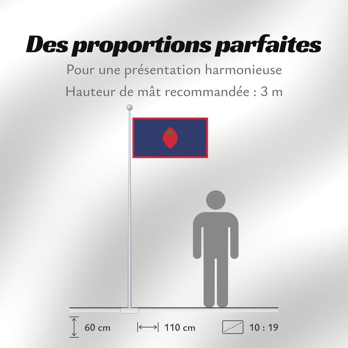 Proportions du drapeau : Guam