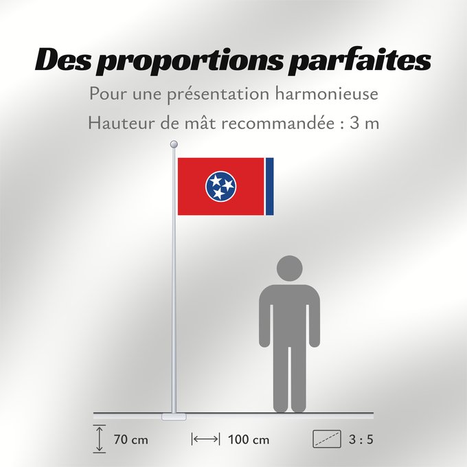 Proportions du drapeau : Tennessee	Tennessees fana	ᏔᎾᏏ ᎦᏓᏘ	Státu Tennessee	Tennessees	Tennesseen osavaltion	Ka hae Kenekī	Tennesiae	Ténésii Hahoodzo bidah naatʼaʼí	Флаг Теннесси	Američke savzene države Tennessee