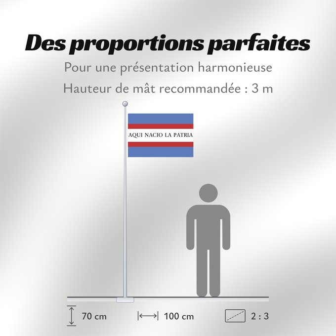 Proportions du drapeau : Soriano Department Soriano département de Soriano