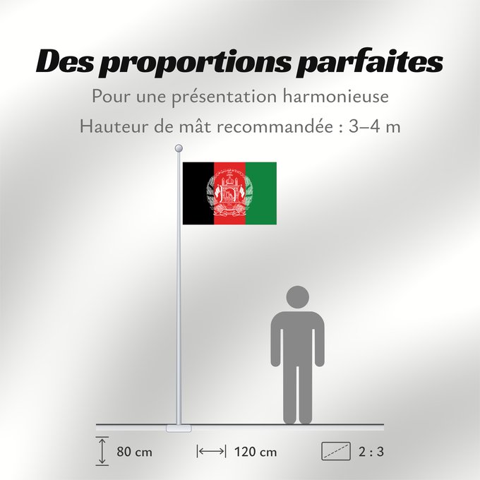 Proportions du drapeau : Afghanistan  2013–2021	Islamic Republic of Afghanistan	République Islamique d Afghanistan	República Islámica de Afganistán	Islamischen Republik Afghanistan	Afghanistan	República Islâmica do Afeganistão	Afganistanu	علم أفغانستان	Afganistana	ئاڵای ئەفغانستا