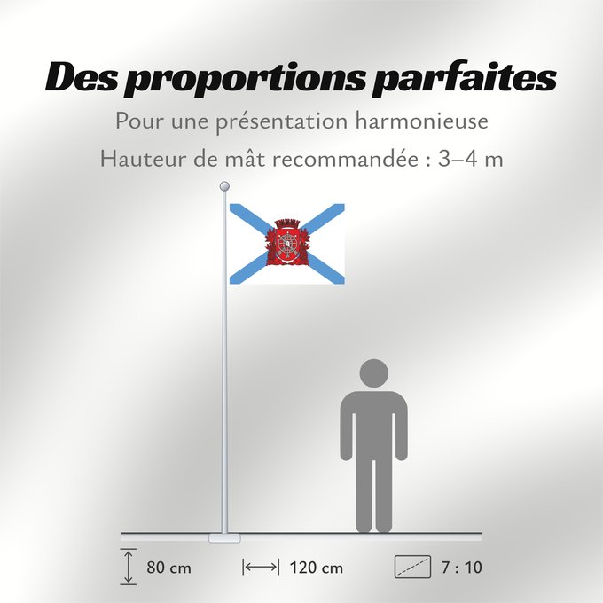 Proportions du drapeau : Cidade do Rio de Janeiro	City of Rio de Janeiro	Rio de Janeiro	Río de Janeiro	Stadt Rio de Janeiro