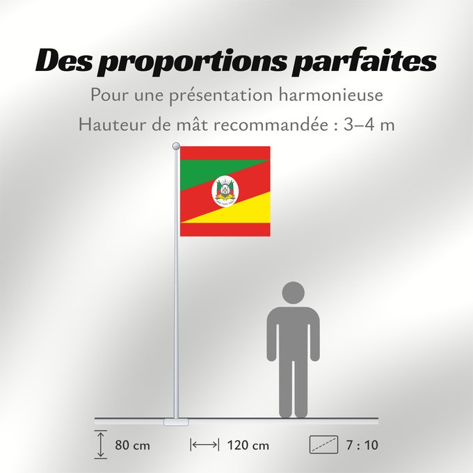 Proportions du drapeau : Rio Grande do Sul State of Rio Grande do Sul, Brazil Río Grande del Sur Estado do Rio Grande do Sul, Brasil