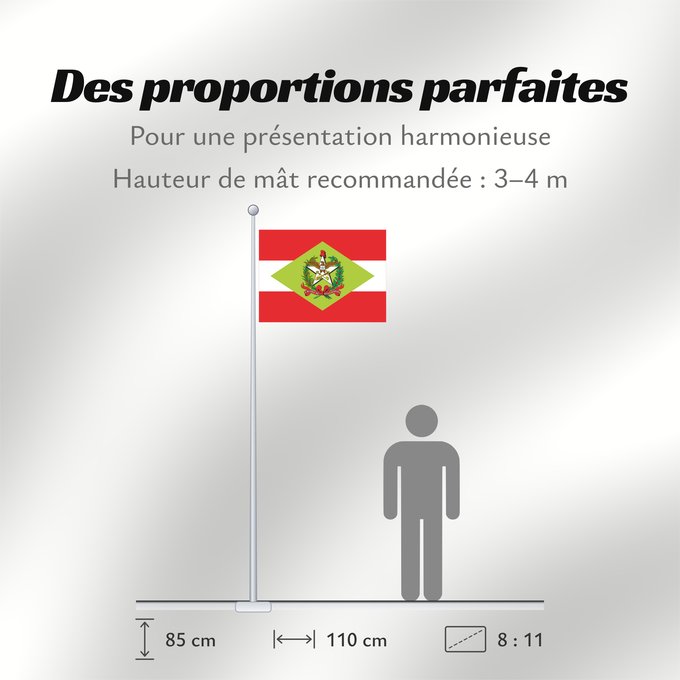 Proportions du drapeau : Santa Catarina