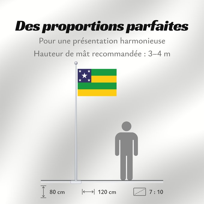 Proportions du drapeau : Sergipe	State of Sergipe, Brazil	Sergipe, Brasil