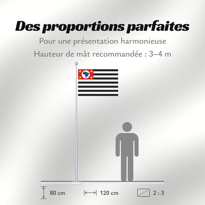 Proportions du drapeau : São Paulo	Sao Paulo	São Paulo, Brasil