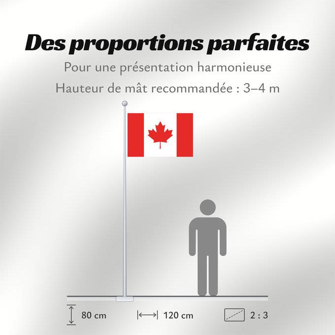 Proportions du drapeau : Canada	Canadá	Kanada