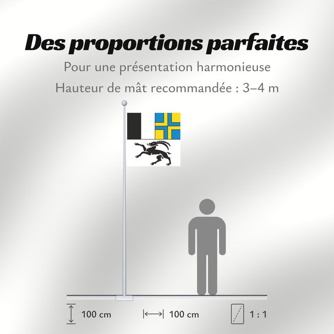 Proportions du drapeau : Graubünden (de), Grigioni (it)