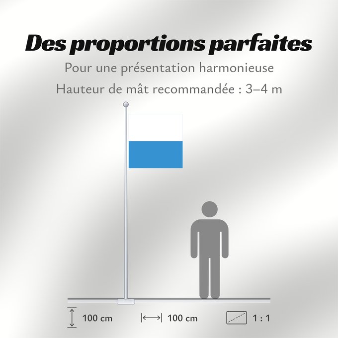Proportions du drapeau : Canton of Lucerne	Lucerne	Luzern	Erba medica