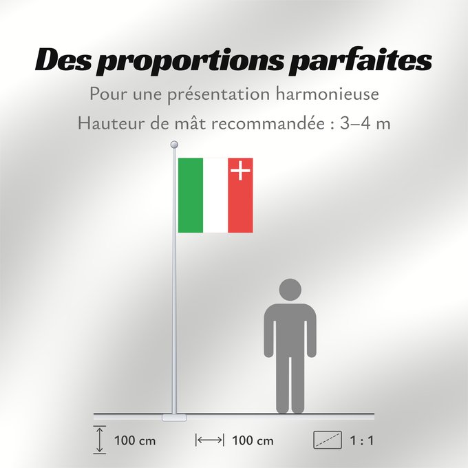 Proportions du drapeau : Neuchâtel (fr)