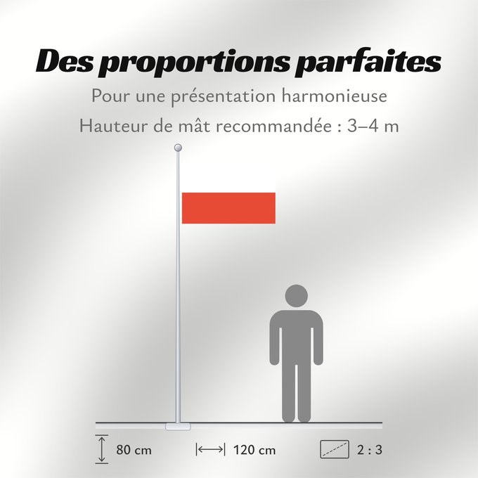 Proportions du drapeau : Thuringia	Thuringe	Turingia	Thüringen
