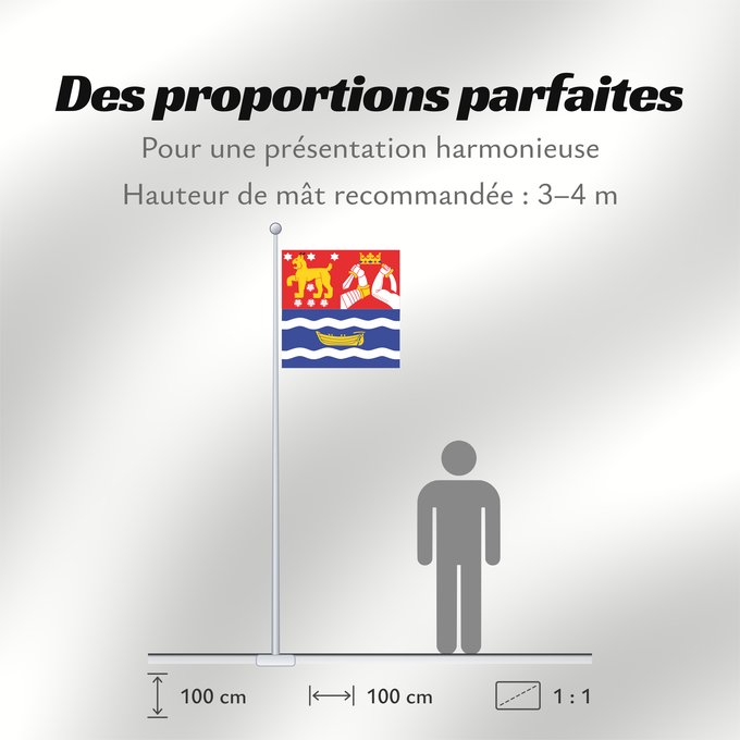 Proportions du drapeau : Etelä-Suomen lääni
