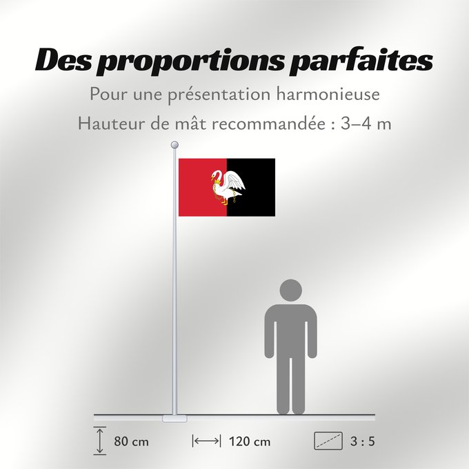 Proportions du drapeau : Buckinghamshire
