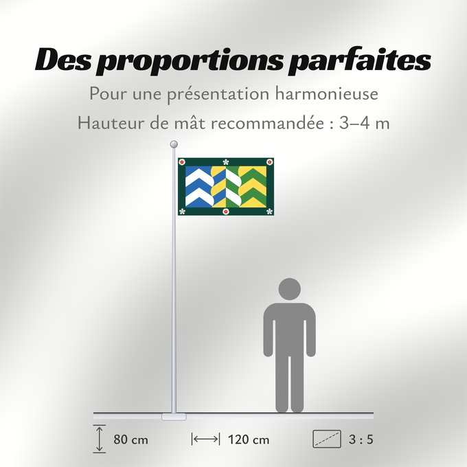 Proportions du drapeau : Cumbria