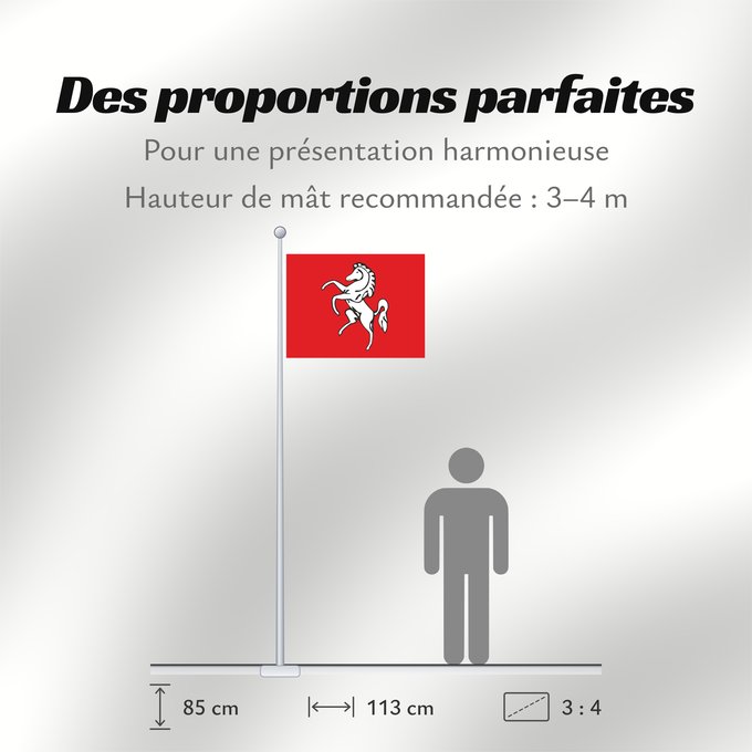 Proportions du drapeau : Kent County of Kent