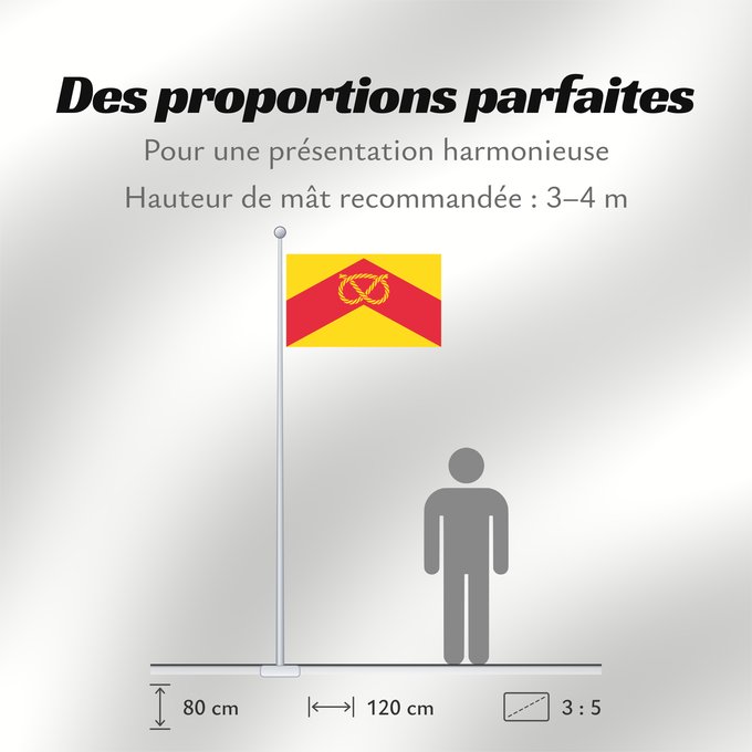 Proportions du drapeau : Staffordshire	Le Staffordshire	The county flag of Staffordshire
