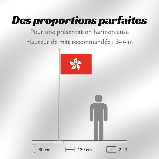 Proportions du drapeau : Hong Kong Hongkong ཞང་ཀང་། དར་ཆ། Honkongo 香港嗰旗 香港旗 / Hiông-kóng khì 香港の旗 Şäñğañ 香港의 旗 / 향항의 기 / 홍콩의 기 香港特別行政區之旗 Флаг Гонконга ธงประจำเขตบริหารพิเศษฮ่องกง Hong Kong un شياڭگاڭ دۆلەت بايرىقى Прапор Гонконгу 區旗香港 / Khu kỳ Hương Cảng Hồng Kông 香港區旗 香港特別行