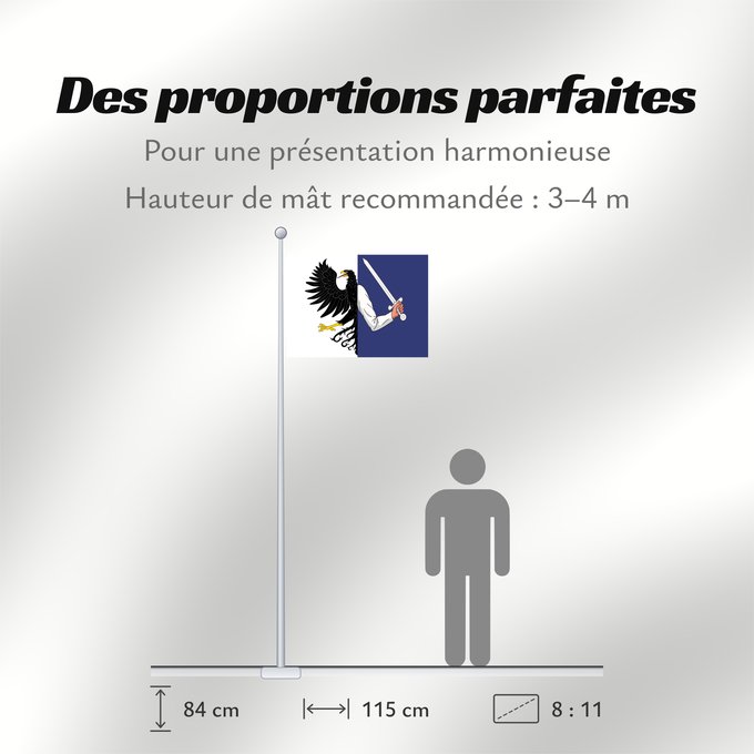 Proportions du drapeau : Connacht	W Connacht	Connacht ou Connaught