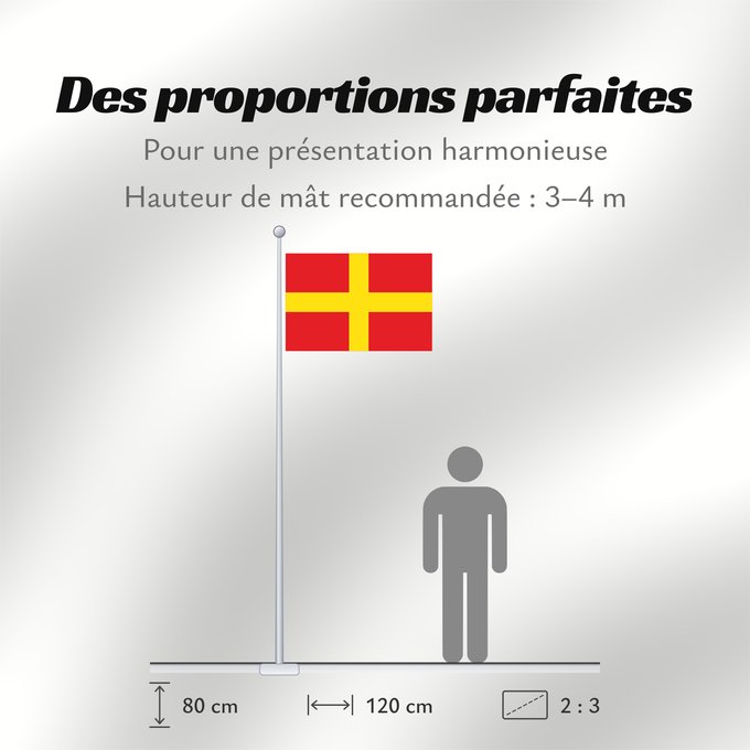 Proportions du drapeau : Messina	Messine