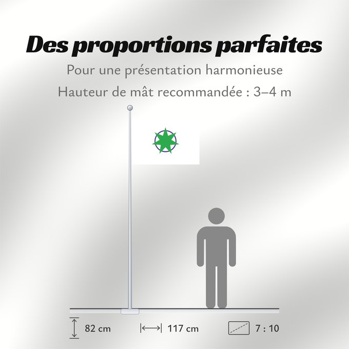 Proportions du drapeau : Aomori