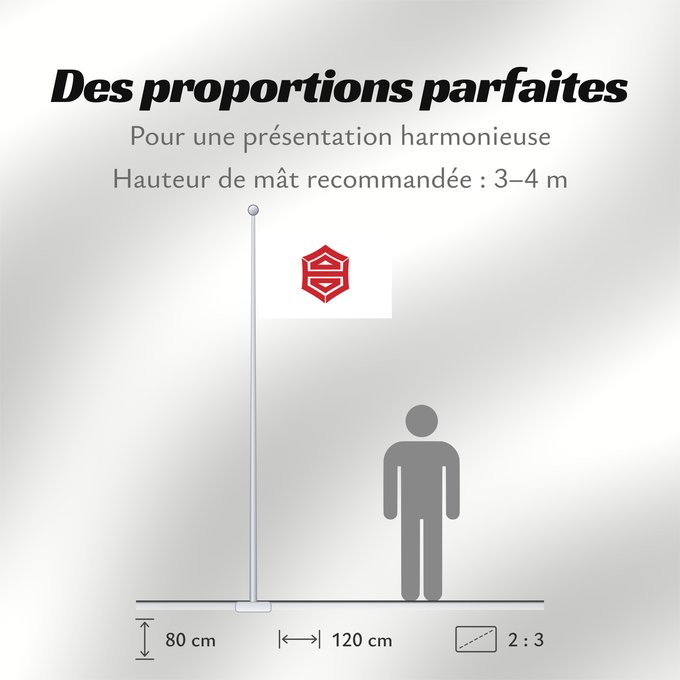 Proportions du drapeau :  Kôti [Kochi]