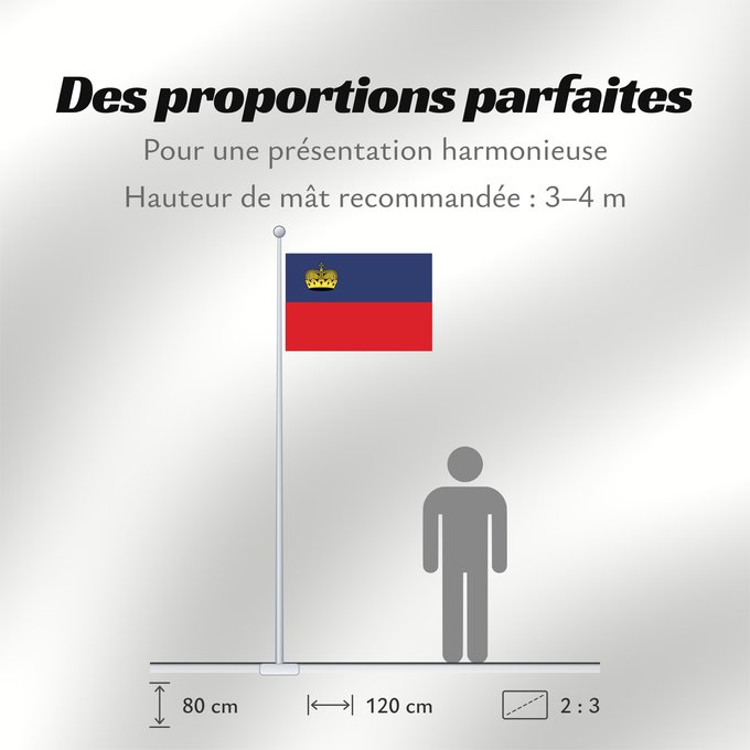 Proportions du drapeau : Liechtenstein Сцяг Ліхтэнштэйна Liĥtenŝtejno Liechtensteingo bandera Ala Liechtensteinê Dal Liechtenstein Флаг Лихтенштейна Lihtenštajna Прапор Ліхтенштейну
